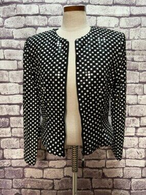 After Five Black & White Fully Lined Jacket Size 14